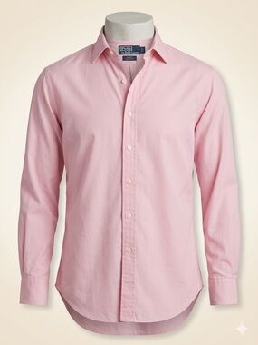 Ralph Lauren Men's Light Pink Oxford Regent Classic Fit Button-Down Shirt 16.5
